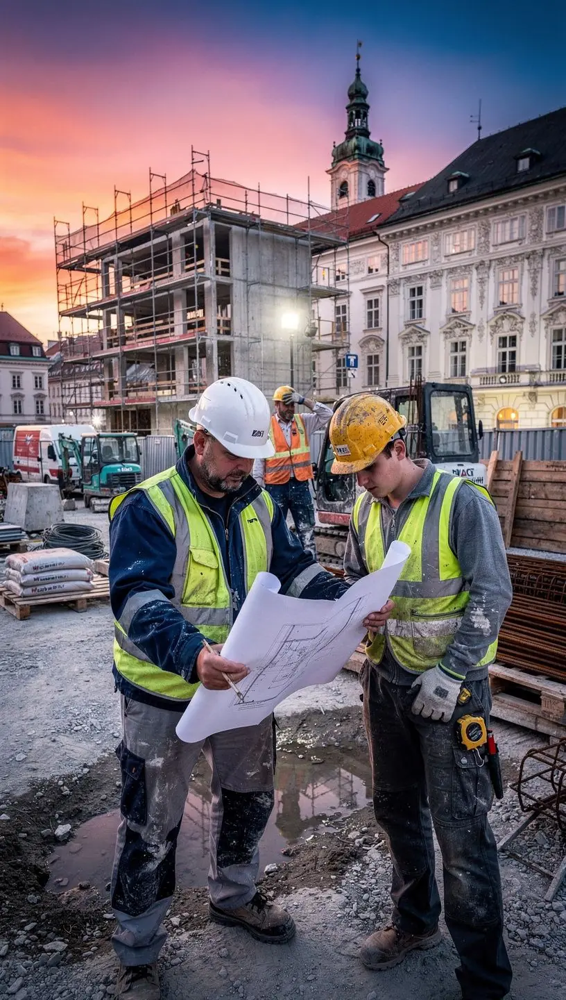 Innenansicht einer hellen und offenen Wohnküche in einem Neubau