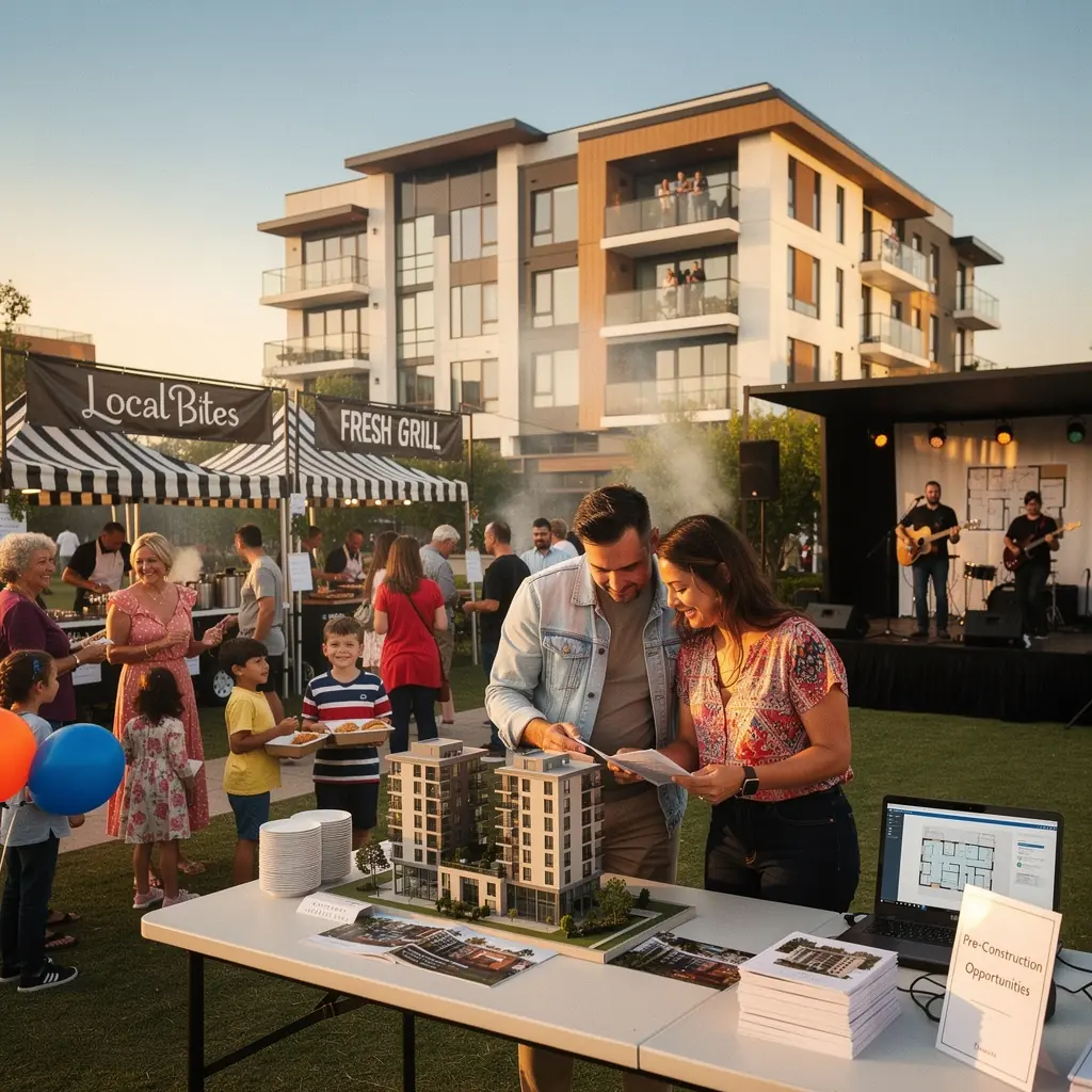 Visualisierung eines modernen Wohnraums mit hellen Innenräumen und großen Fenstern