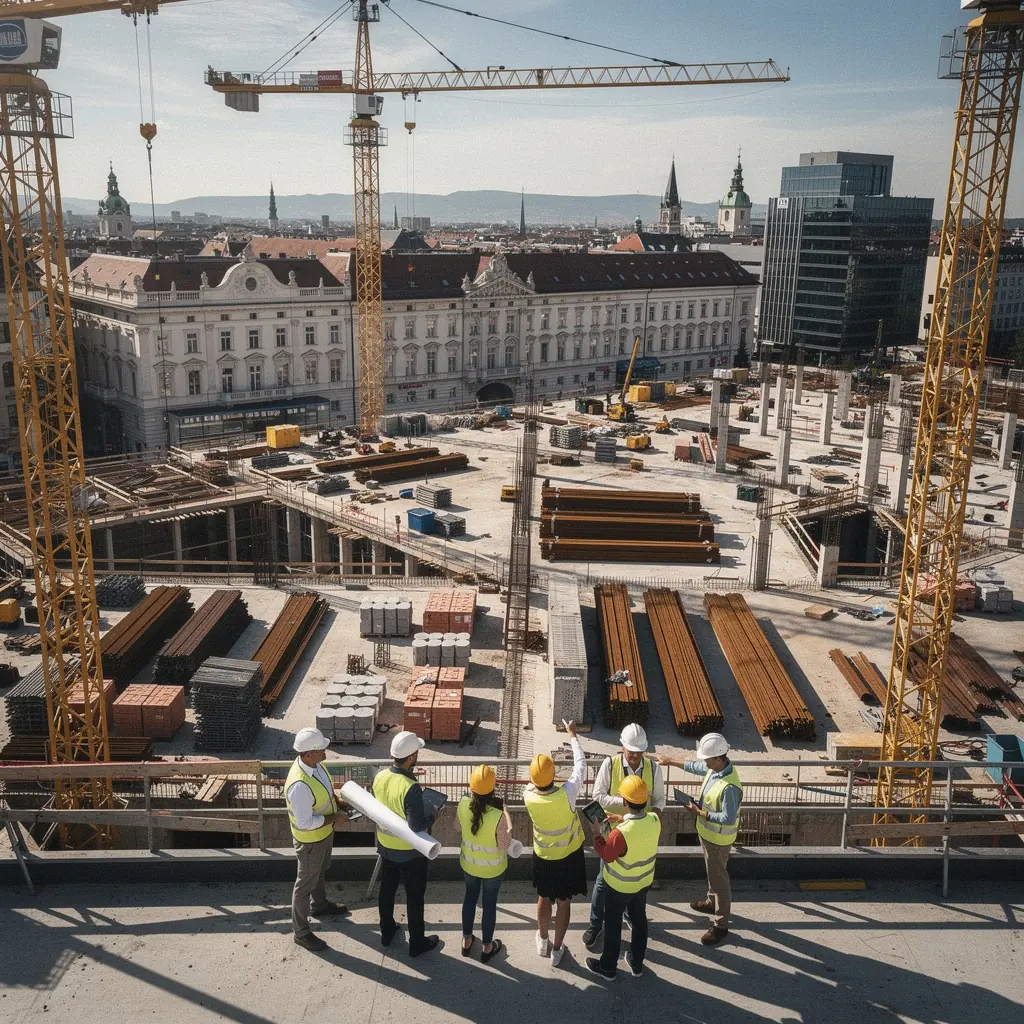 Detailansicht eines Bauplans für individuelle Neubauprojekte.